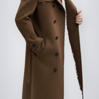 Charcoal Grey Double-Breasted Overcoat - view 1